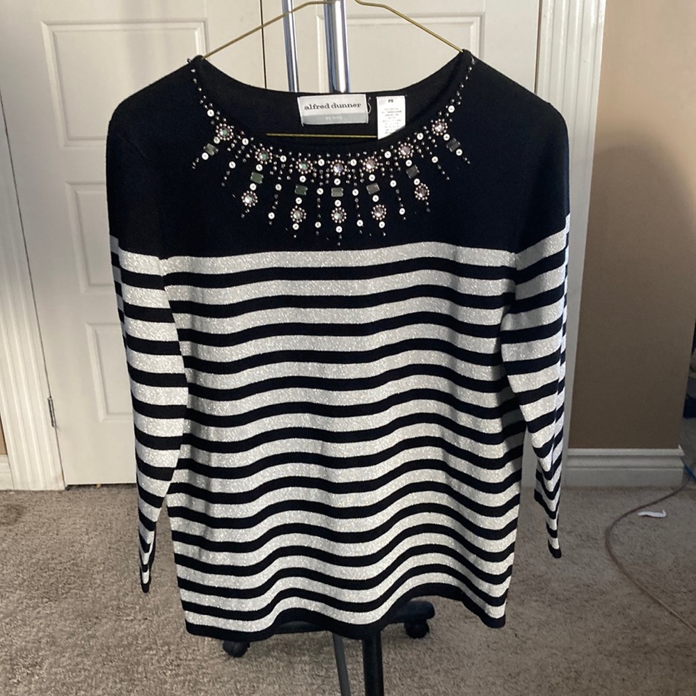 CLEARANCE Alfred Dunner Petite Embellished Top